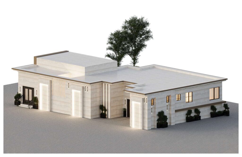 تصميم واجهة فيلا خارجية بالرياض — تشطيب خارجي فاخر — بنان للديكور